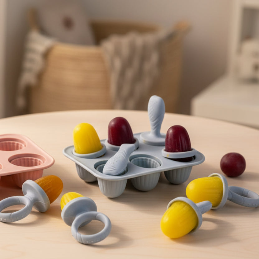 Moule à glace bébé en silicone 6 compartiments
