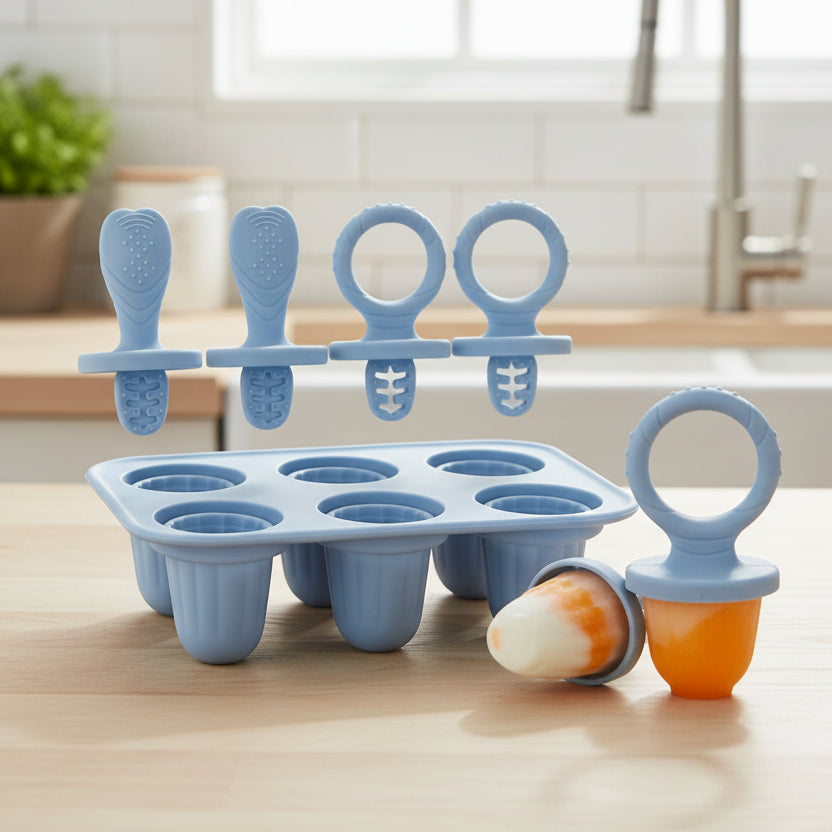 Moule à glace bébé en silicone 6 compartiments