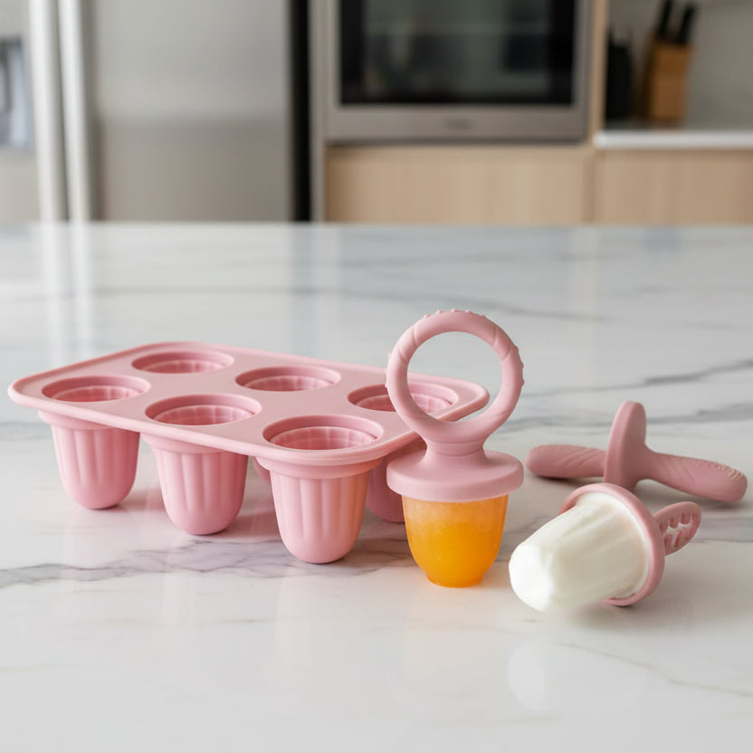 Moule à glace bébé en silicone 6 compartiments