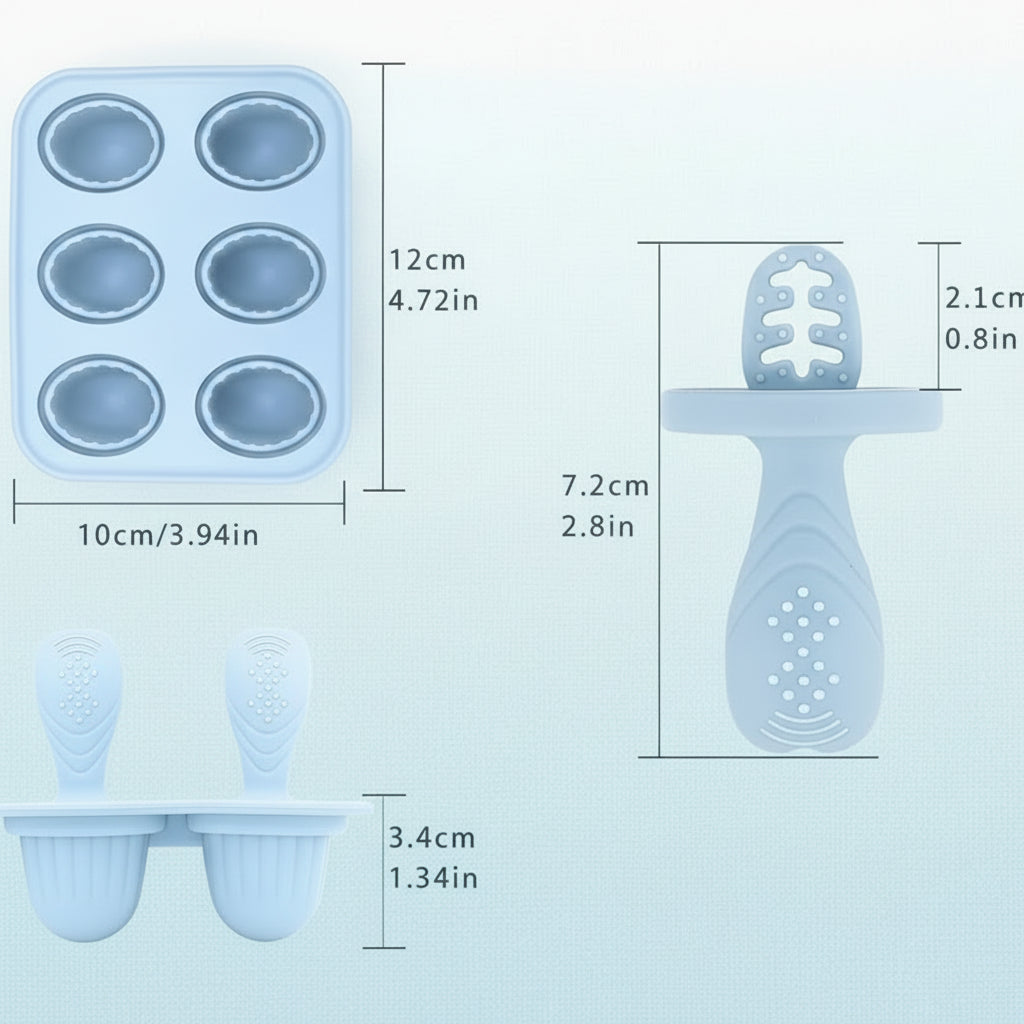 Moule à glace bébé en silicone 6 compartiments