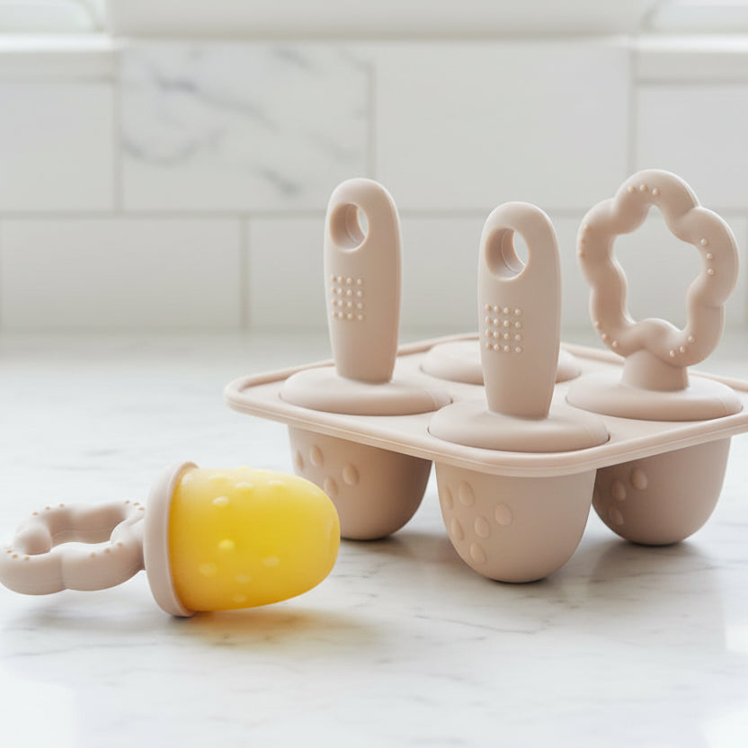 Moule à glace pour bébé en silicone 4 compartiments