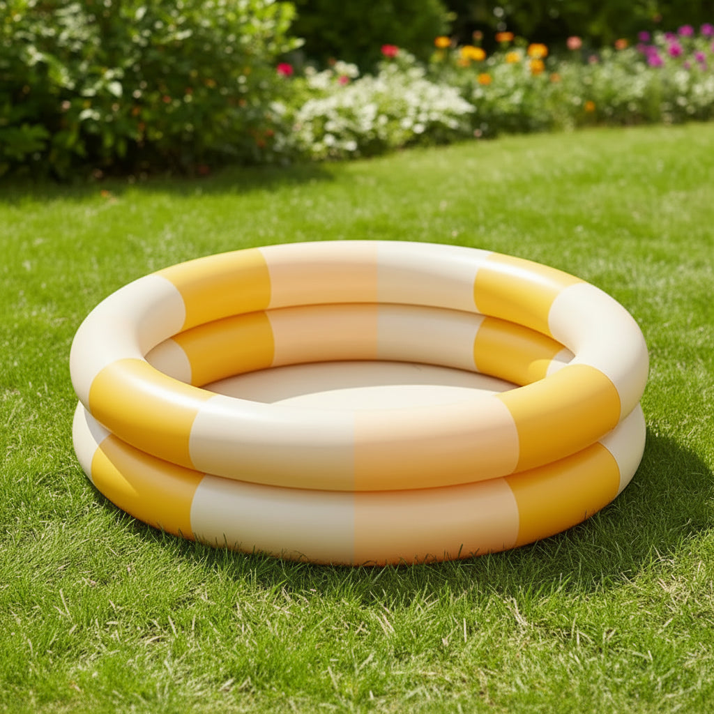 Piscine gonflable bébé 90 cm design rétro PVC épaissi