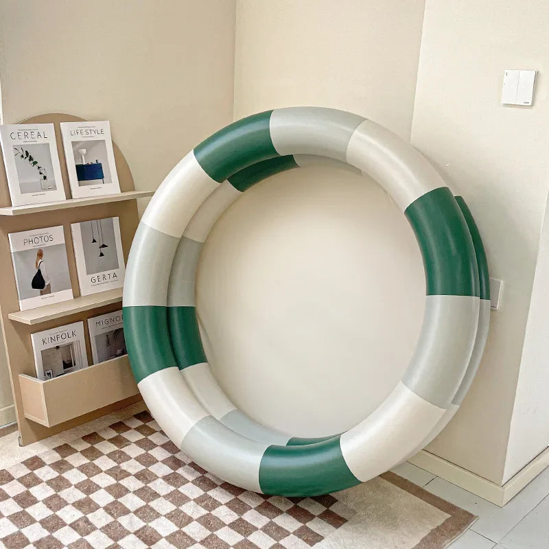Piscine gonflable bébé 90 cm design rétro PVC épaissi