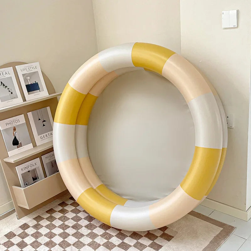 Piscine gonflable bébé 90 cm design rétro PVC épaissi