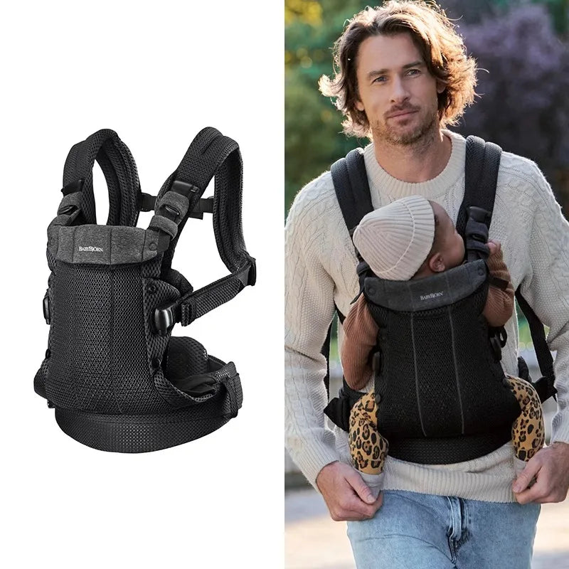 Porte-bébé ergonomique 3-en-1 en mesh 3D respirant pour bébé