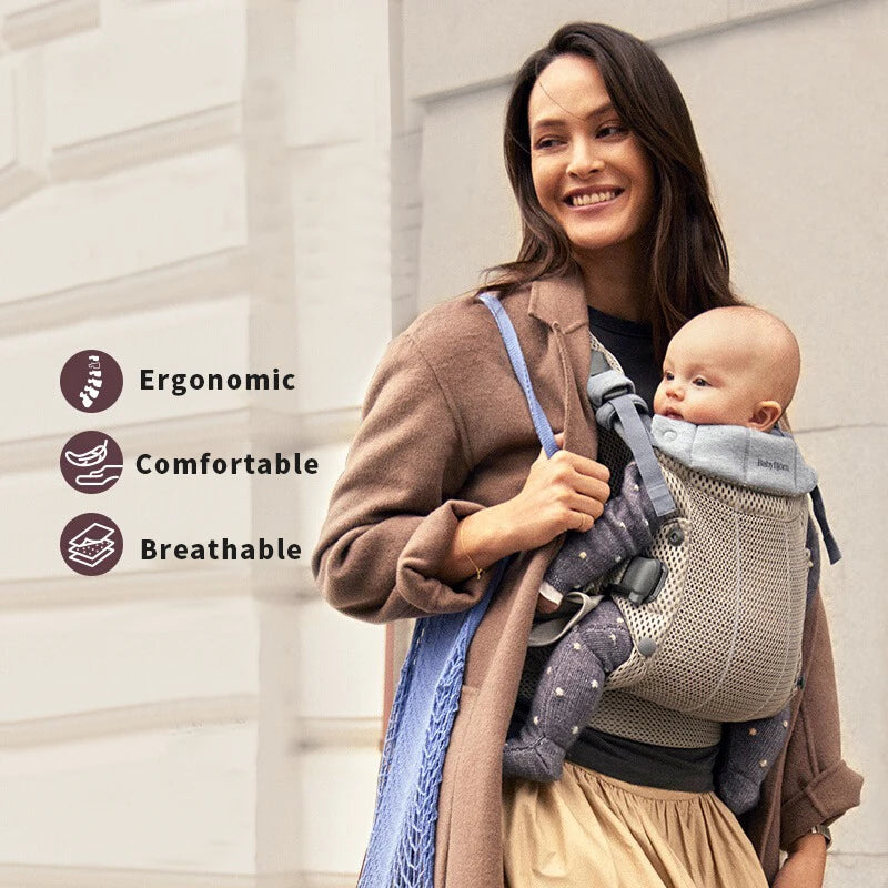 Porte-bébé ergonomique 3-en-1 en mesh 3D respirant pour bébé
