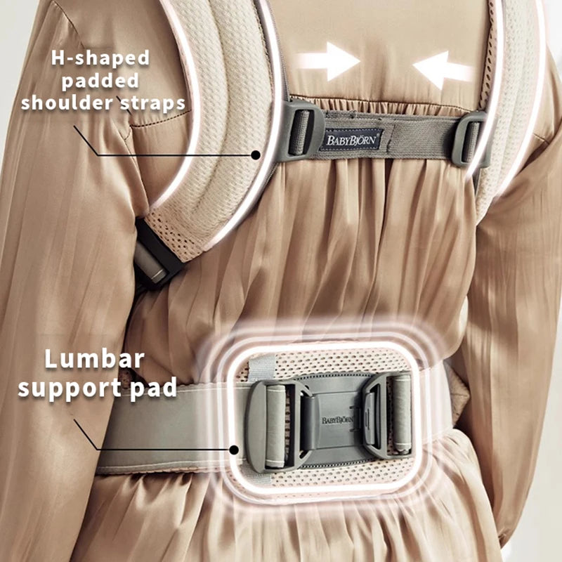 Porte-bébé ergonomique 3-en-1 en mesh 3D respirant pour bébé