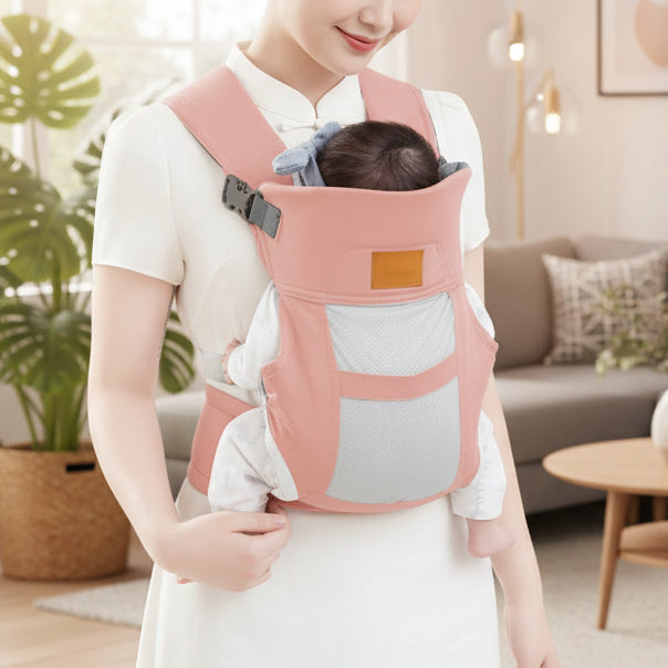 Porte-bébé léger ergonomique en coton respirant pour bébé de la naissance à 24 mois