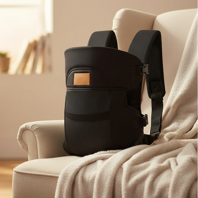 Porte-bébé léger ergonomique en coton respirant pour bébé de la naissance à 24 mois