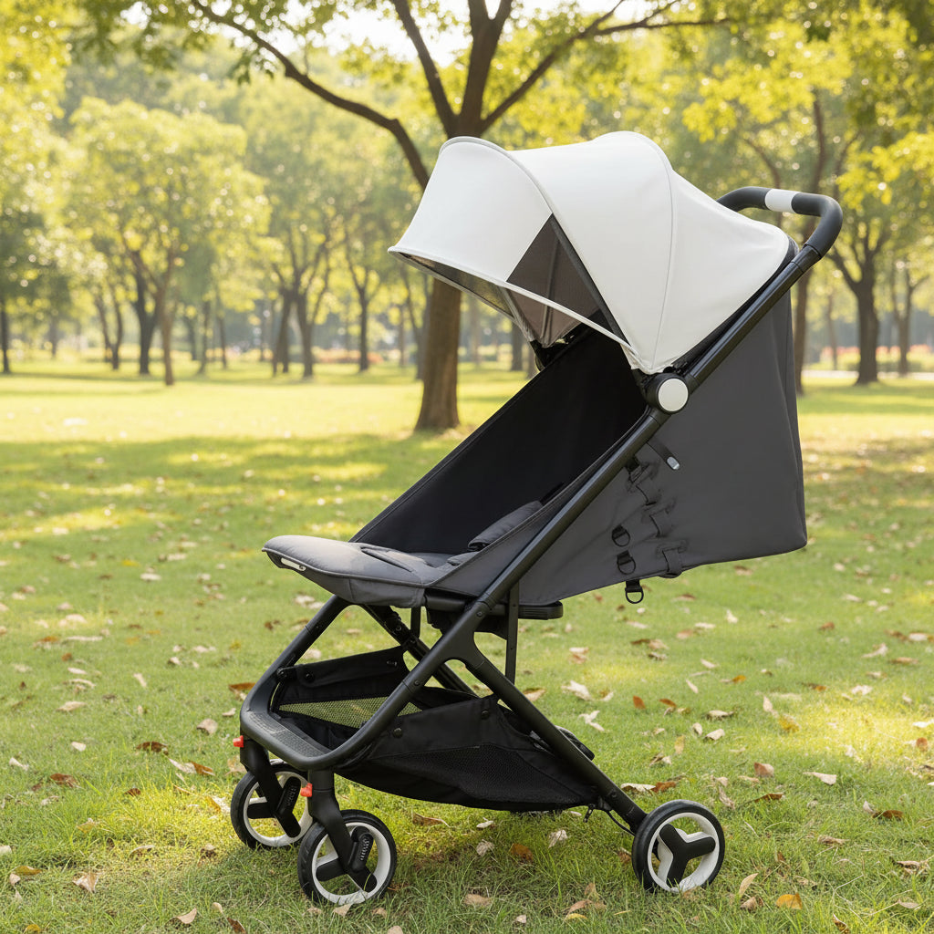 Poussette cabine ultra-compacte pliante pour voyage en avion avec bébé