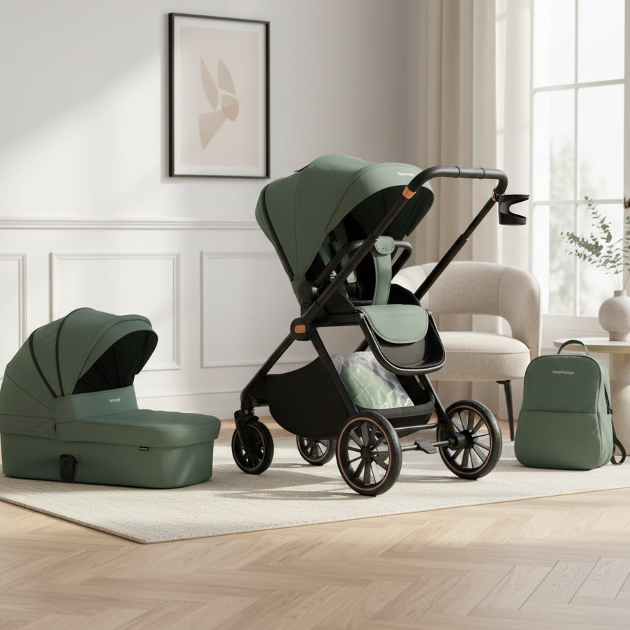 Poussette légère 2-en-1 en aluminium avec siège réversible pour bébé