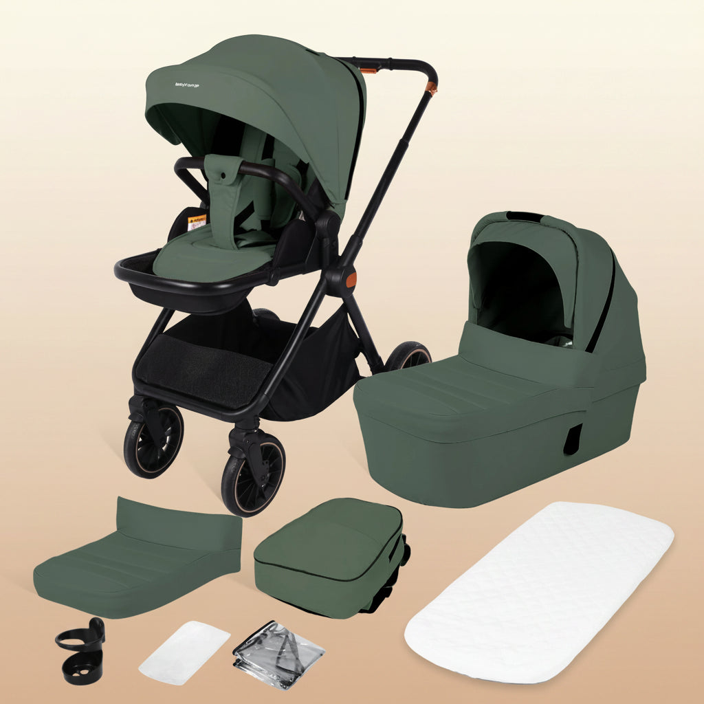 Poussette légère 2-en-1 en aluminium avec siège réversible pour bébé