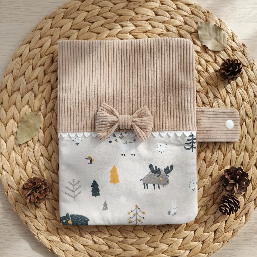 Protège carnet de santé en velours