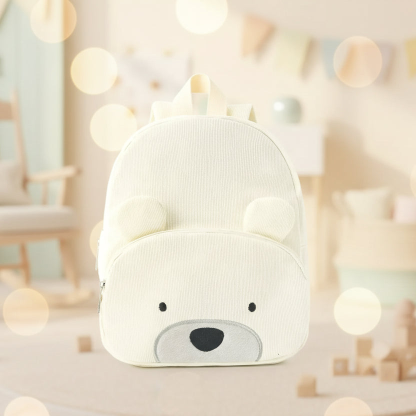 Sac à dos enfant ourson en velours côtelé