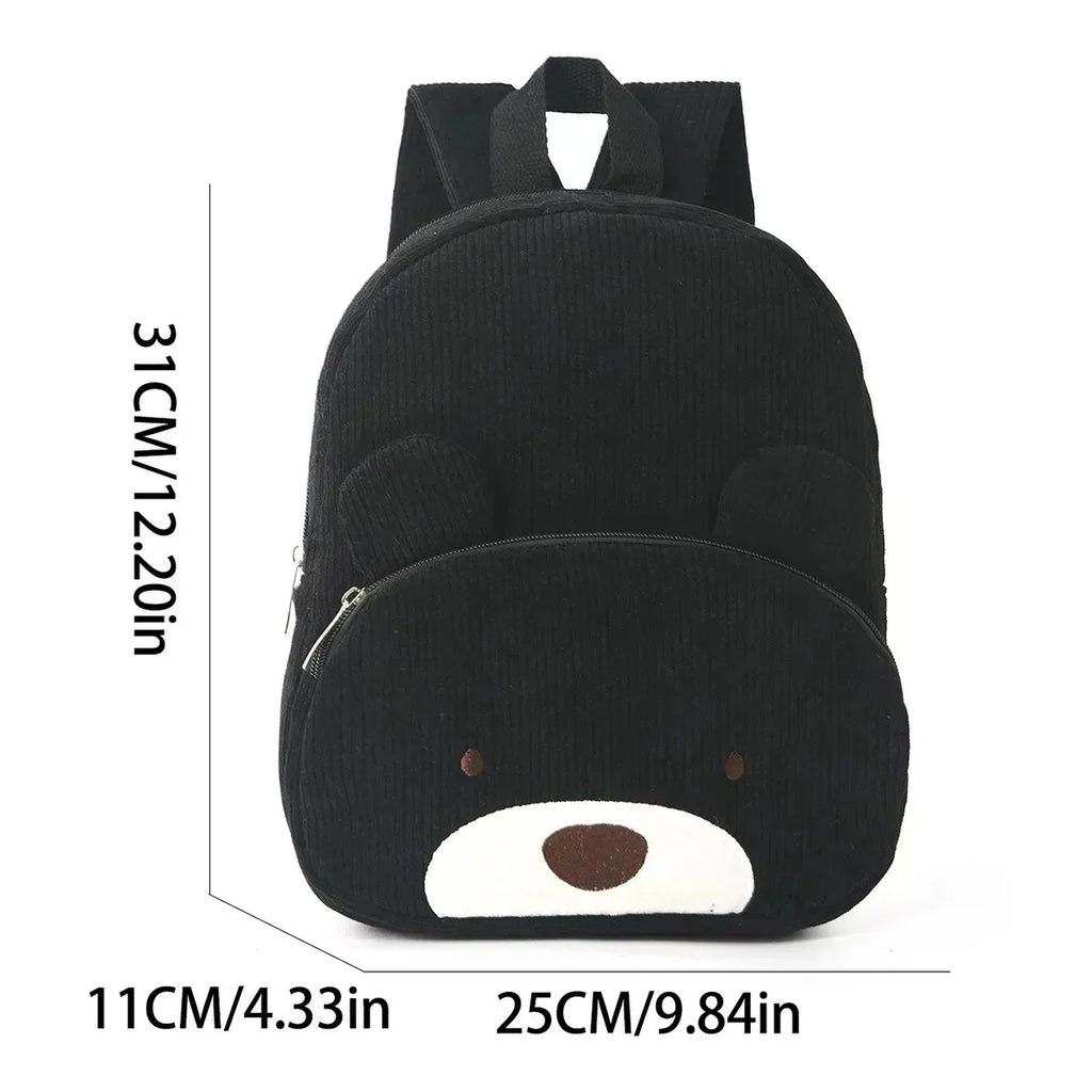 Sac à dos enfant ourson en velours côtelé