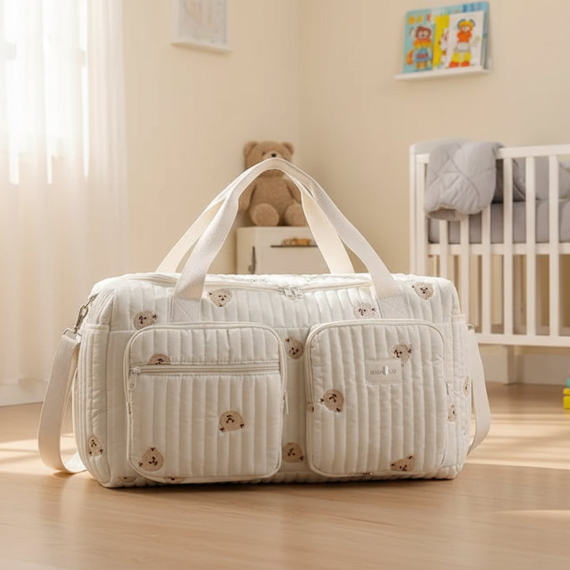 Sac à langer à motif beige