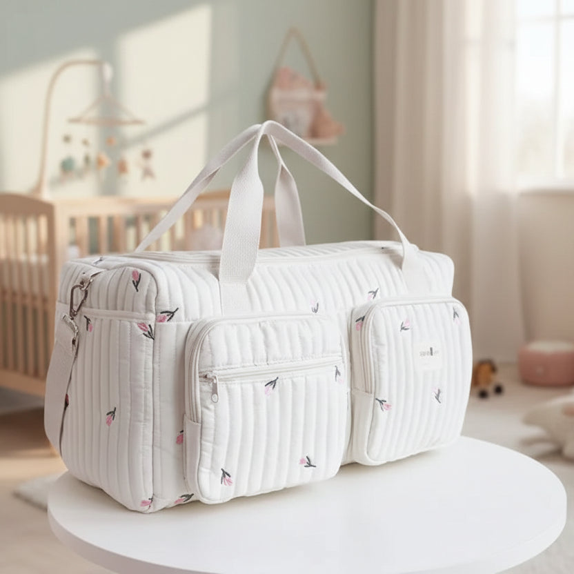 Sac à langer à motif beige