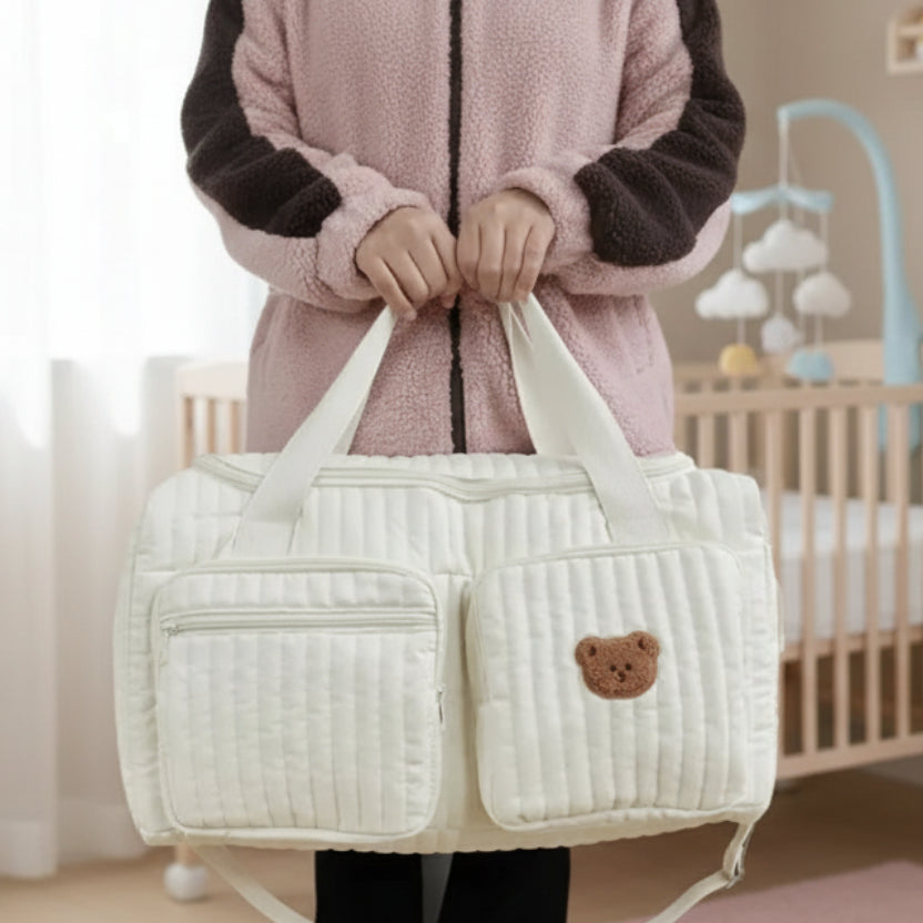 Sac à langer à motif beige