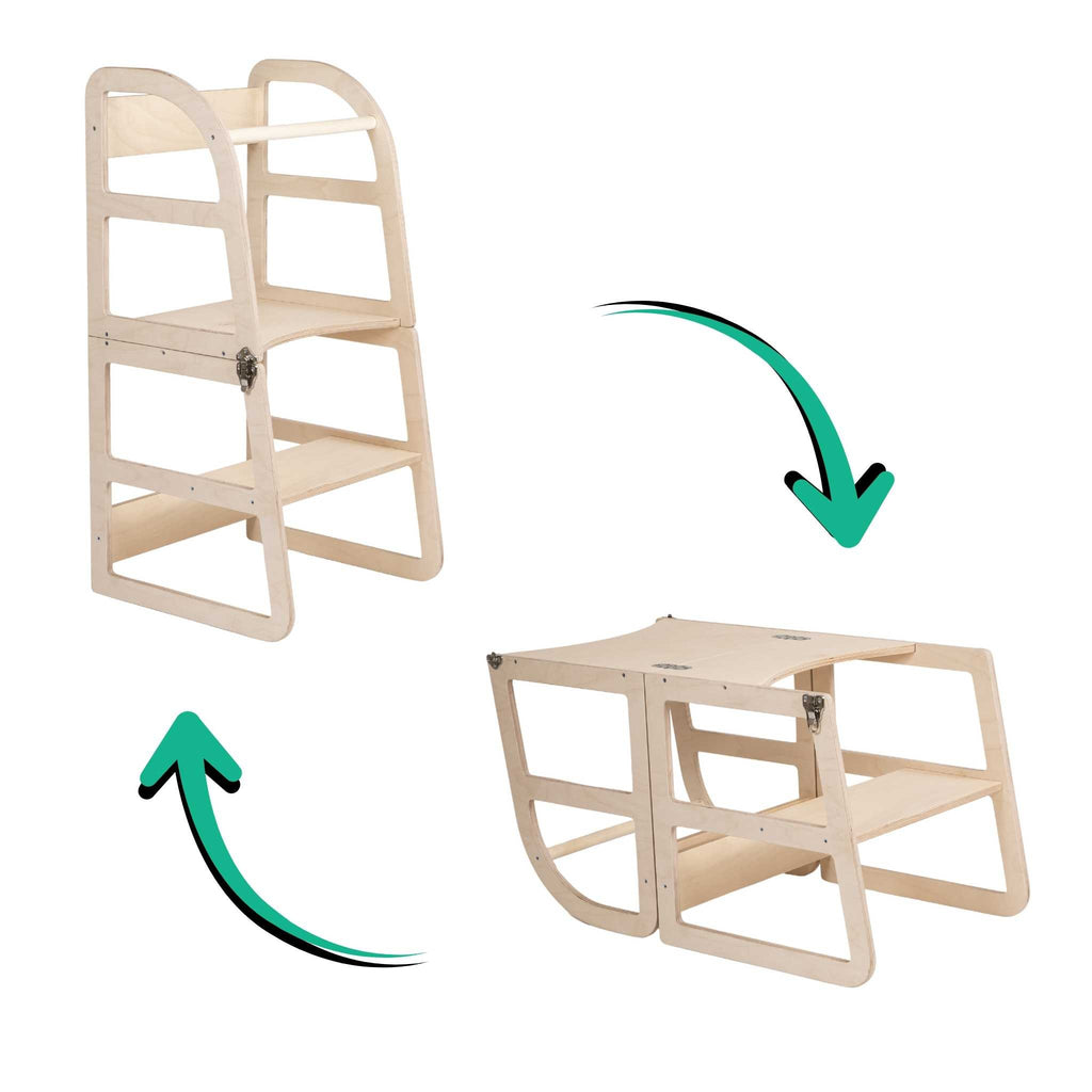 Tour d'observation en bois convertible 2 en 1