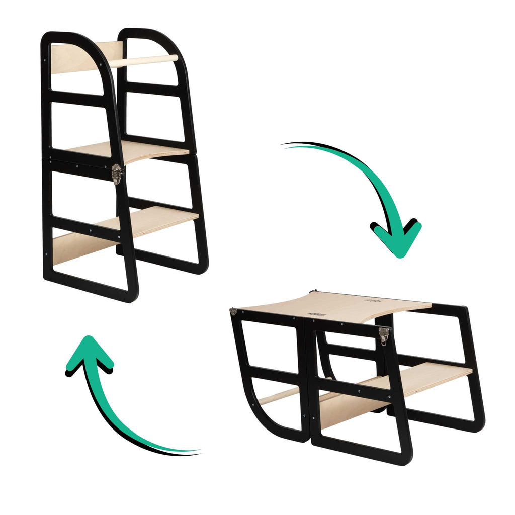 Tour d'observation en bois convertible 2 en 1