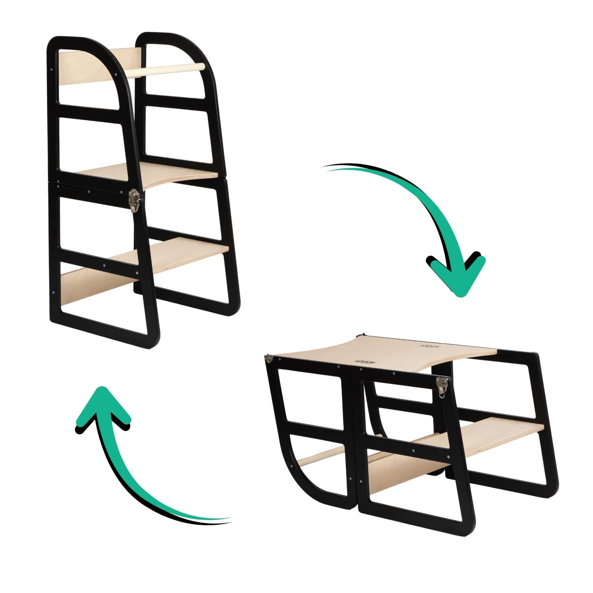 Tour d'observation en bois convertible 2 en 1