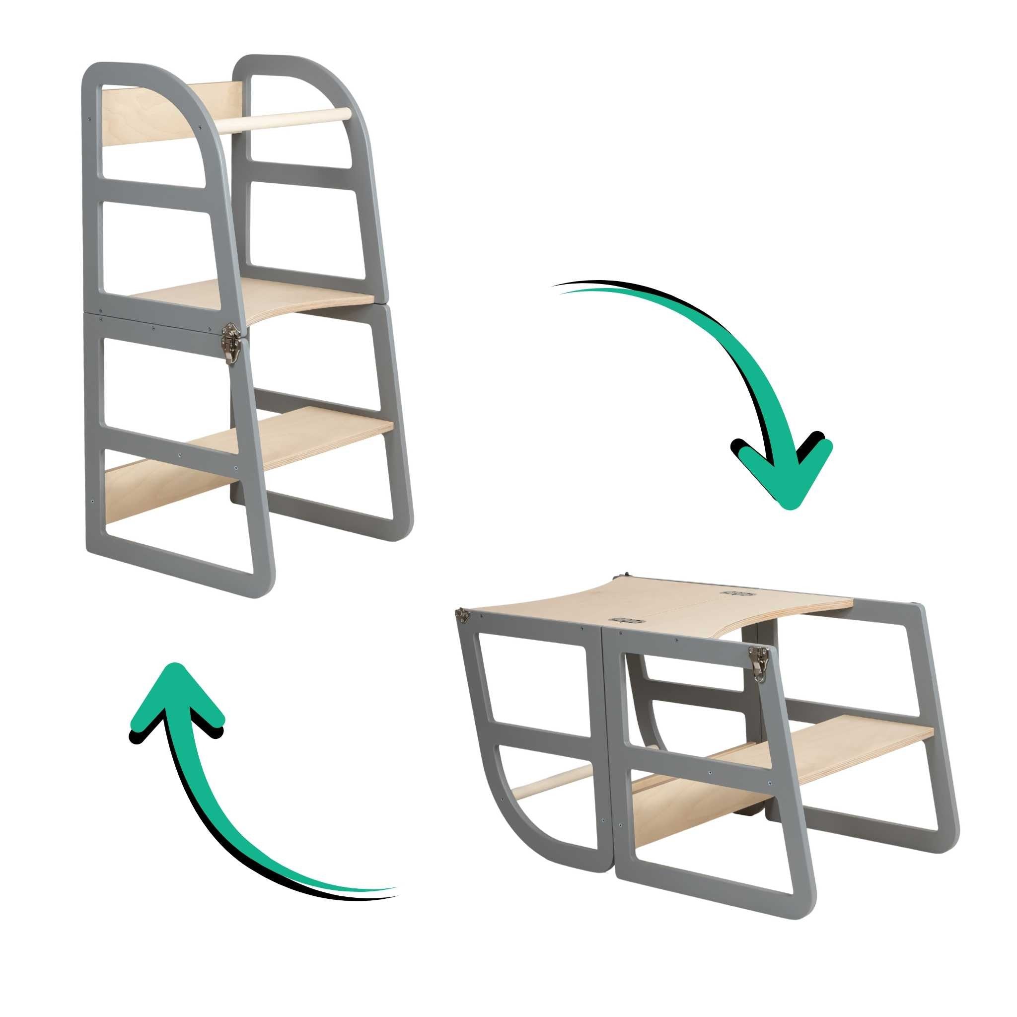 Tour d'observation en bois convertible 2 en 1