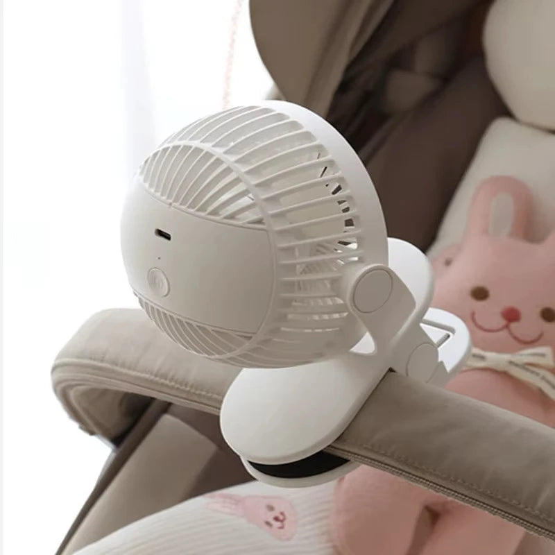 Ventilateur clip poussette rechargeable USB design ours lapin